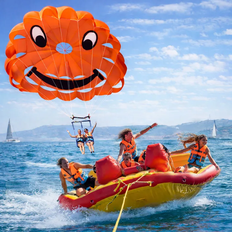 Pack parachute ascensionnel et bouée tractée – Mandelieu Watersports, Cannes, Théoule